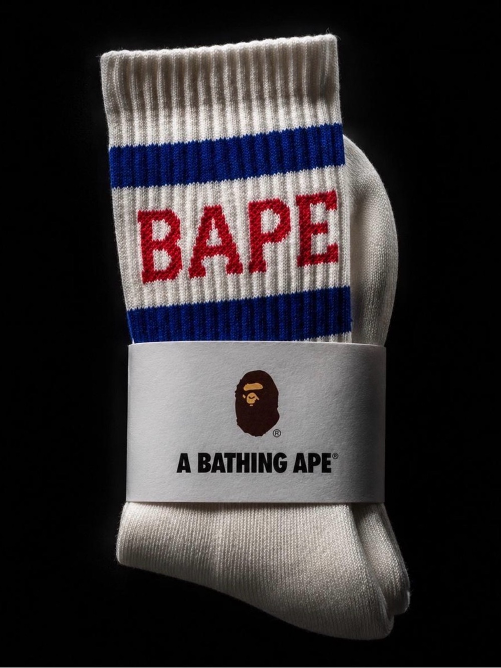 A Bathing Ape (BAPE) Crew Socks - Shoe Size 6-12 - NWT